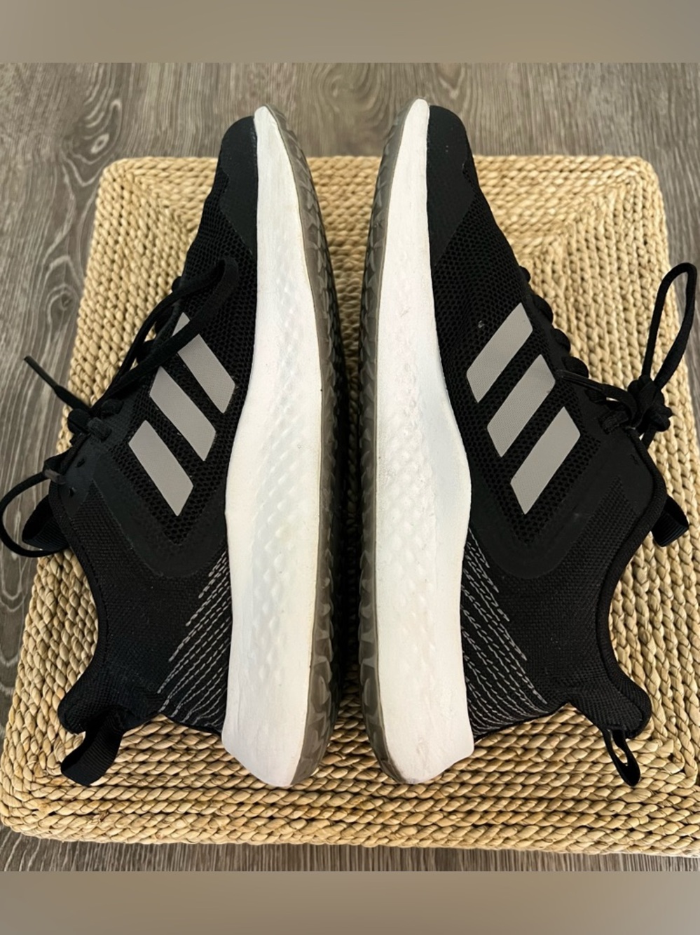 Adidas Black and White Cloudfoam Comfort Running Shoes Women’s SZ 7.5 Sneakers